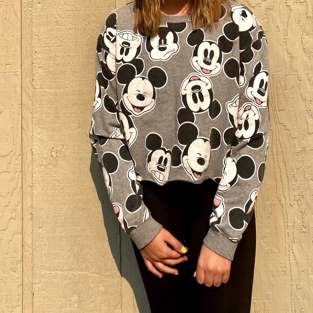 Mickey Mouse cropped sweatshirt - Picture 1 of 5